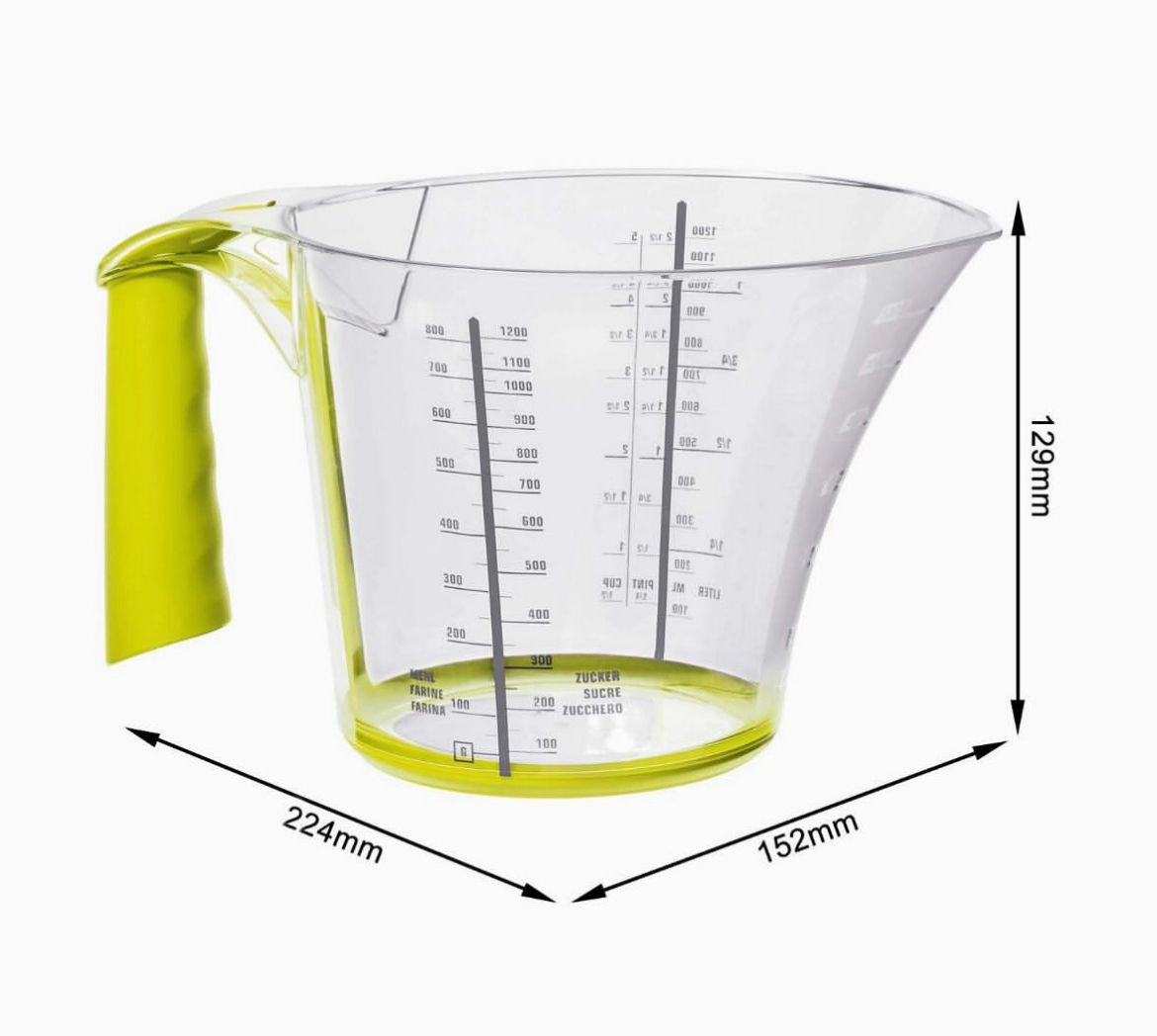 Rotho, Loft, Measuring cup 1.2l with soft handle, anti-slip ring and scale.